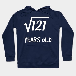 Square Root of 121: 11th Birthday 11 Years Old Boy Girl Hoodie